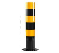 Traffic Delineator Post Cones,Steel Pipe Warning Post with Reflective Strips, Fixed Parking Space Barrier, for Community Entrance Road Isolation(76x750x2.0mm)