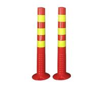 Traffic Delineator Post Cones with Reflective Bands for Roadway and Parking Safety - 2 Pack Durable Traffic Control Devices