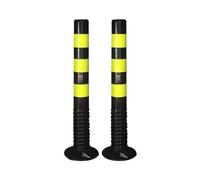 Traffic Delineator Post Cones with Reflective Bands for Roadway and Parking Safety - 2 Pack Durable Traffic Control Devices