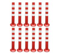 Traffic Delineator Posts - 12 Pack Flexible Safety Cones, Removable Parking Barrier Poles for Streets, Parks, & Garden Pathways - Durable & Easy to Install