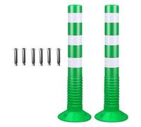 traffic delineator posts, 30-Inch Multi-Color Contour Column Cones 1-12 Pack(Green,8 Pack)