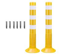traffic delineator posts, 30-Inch Multi-Color Contour Column Cones 1-12 Pack(Yellow,12 Pack)