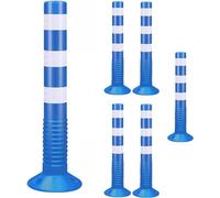 Traffic Delineator Posts, 30in Tall Plastic Safety Cones with Reflective Band for Commercial Parking Lot Traffic Barriers