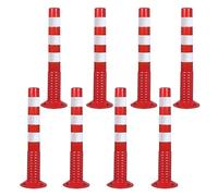 Traffic Delineator Posts - Flexible Removable Parking Barrier Poles, Ideal for Parks, Garden Pathways & Streets, Night Visual Bollard, Pack Options Available(8 Pack)