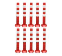 Traffic Delineator Posts - Flexible Removable Parking Barrier Poles, Ideal for Parks, Garden Pathways & Streets, Night Visual Bollard, Pack Options Available(10 Pack)