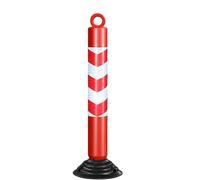Traffic Guidance Pillars Plastic Parking Pillars Industrial guardrails with Reflective Strips and Detachable Bases Suitable for Road Construction Parking Management and Traffic Accident Scenes (Black