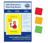 Traffic Light Behavior Board for Kids with Autism, A4 Warning ABA (English)