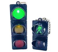 Traffic Light Keychain - Miniature Road Lamp, Luminous Keychain Accessory, Stop Go Warning Flash | Electric Safety Hardware, Novelty Item For Bus Cyclist Learner Trucker Auto Engine