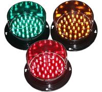 Traffic Light - Red Green LED Traffic Signal Lights with Black PC Housing, Clear Lens, Industrial Stop Light for Cafe, Bar, Club, Shop, Warning Decor(Tricolor,12V)