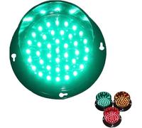 Traffic Light - Red Green LED Traffic Signal Lights with Black PC Housing, Clear Lens, Industrial Stop Light for Cafe, Bar, Club, Shop, Warning Decor(Green,220V)