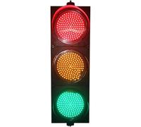 Traffic Light - Red Yellow Green Industrial LED Warning Lights, IP65 Waterproof Wall Mount Signal Lamp with Sun Visor for Dock Bay, Warehouse, Factory(300mm,Automatic Exchange)