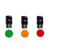 Traffic Light Stamp Set, 3 Stamps, one x Green one x Orange One x Red 11mm Educational Stamps
