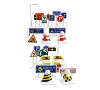Traffic Light Toy - 70cm Portable 28 Pieces Educational Learning Game, Street Signs Toy, Interactive Road Signal | Safety Awareness Set For Holiday Party Home Living Room Halloween