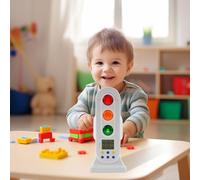 Traffic Light Visual Audio Digital Timer Dual Mode with Clear Display Screen Time Management Education Tool Large Color Blocks Memory Function for Kids Teachers Classroom