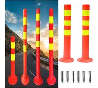 Traffic Memory Plastic Reflective Driveway Security Posts, EVA Driveway Barriers for Construction Sites & Facility Management, Safety Cone with Collar
