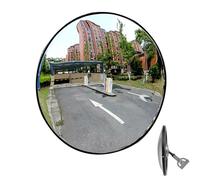 Traffic Mirror 30cm/12 Inch Unbreakable Convex Mirror Wide Angle 230° Driveway Mirror Flexible Blind Spot Road Mirror for Outdoor Driveway Warehouse Garage Safety