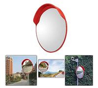 Traffic Mirror for Blind Spot Safety with Pole Fixing Bracket - Unbreakable Polycarbonate, Wide Angle View