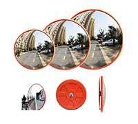 Traffic Mirror for Road Safety and Shop Security 130 Degree Convex Wide Angle Unbreakable Home Driveway Alley Garage Hospital Car Park Traffic Security Round Blind Spot Mirror 30CM