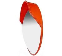 Traffic Mirror,Safety convex Mirrors Convex Traffic Mirror,160 Degrees Wide-Angle Lens, Outdoor Traffic Safety Mirror, Orange Round Acrylic Convex Mirror For Driveway Blind Spot Road 80cm-O