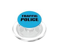 Traffic Police Officer Uniform On Duty Policeman Cop Text PopSockets PopGrip for MagSafe