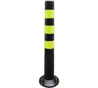 Traffic Safety Barrier Post, 1 Piece Black & Yellow Guide Pole, Entrance Pathway Safety Barrier, ing Guide Cone - Outdoor Warning Sign