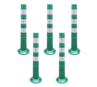 Traffic Safety Bollard Set, Flexible Driveway Posts with Reflective Bands, Caution Cones for Hospitals, Schools, Residential Crowd Control, Available in Sets of 1-12