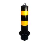 Traffic Safety Bollard with Reflective Tape, Construction Heavy-Duty Bollard Post, Road Safety Steel Bollards for Traffic-Sensitive Area(1Pcs)