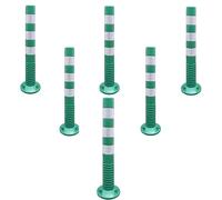 Traffic Safety Cone 29.5in Reflective Road Delineator Post, Plastic Bollard for Driving Training, Crowd Control, 3 Pack
