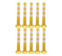 Traffic Safety Cones, Flexible neator Traffic Safety Bollard, Commercial Driveway BER Post with Reflective Band, 1 2 3 5 10 12 Pcs Caution Cones, for Hospitals/Schools/Re（Yellow+white-2 Pcs）