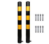 Traffic Safety Delineator Posts, Removable Steel Bollard Bolt-Down Traffic Delineator Post Parking Lots Road Safety(2pcs)