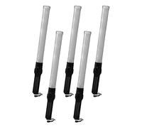 Traffic Safety Wand Baton LED Light with Green and Red Color | Battery Powered Safety Baton with Two Flashing Modes | Road Safety Warning Flashing Light for Traffic Control, Parking Areas (5Pc)