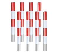 Traffic Security Bollard - Rustproof Waterproof Driveway Parking Bollard with Reflective Strips for Increased Visibility in Traffic-Sensitive Areas