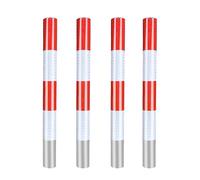 Traffic Security Bollard, Rustproof Waterproof Driveway Parking Bollard with Reflective Strips for Traffic-Sensitive Areas (1 Piece)