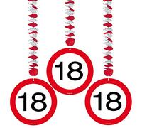 Traffic Sign 18th Party Hanging Decor 3' Birthday Decoration