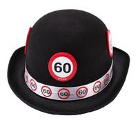 Traffic Sign 60th Black Bowler Hat