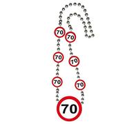Traffic Sign 70th Party Necklace Birthday Novlety Gift Jewellery Lanyard Armour Roman Greek Knight Viking