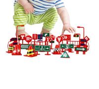 Traffic Sign Toy - Educational Learning Game 28 Pieces, Durable PP Material Street Signs Set | Portable Cognitive Development Play Kit | Children's Toys For Holiday Party Home Room Classroom School