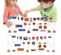 Traffic Signs for Kids | Road Sign for Children | Fun and Meaningful Crosswalk Signals Toys for School, Car, Travel, Outdoors, Home
