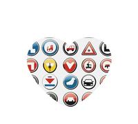 Traffic Symbols In E Pattern Car Air Fresheners 4 Pcs Heart Shape Hanging Aromatherapy Tablets Scented Fresheners For Bedroom Bathroom