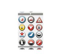 Traffic Symbols In E Pattern Car Air Fresheners 6 Pcs Rectangle Hanging Aromatherapy Tablets Scented Fresheners For Bedroom Bathroom