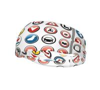 Traffic Symbols In E Pattern Sports Sweatband Headscarf Head Bands For Women Men Suitable For Running Yoga Fitness Football