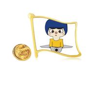 traffic tool plane cloud fly fast uu Golden Metal Flag Lapel Pin Badge