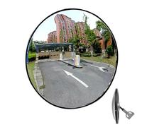 Traffic Unbreakable Convex Mirror - Wide Angle 230° Flexible Blind Spot Road Mirror for Driveway, Warehouse and Garage Safety - 30cm/12 Inch