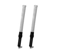 Traffic Wand LED Light with Green & Red Color | Battery Powered Safety Baton with Two Flashing Modes | Road Safety Warning Flashing Light for Traffic Control, Parking Areas (2Pc)