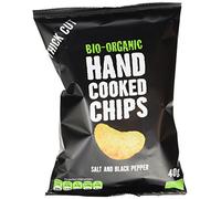 Trafo Organic Hand Cooked Sea Salt and Black Pepper Crisps 40 g (Pack of 15)