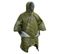 Tragbare Decke mit Kapuze - Stadionschlafsack, Wasserdichter Thermoüberwurf mit Reißverschluss und Tasche, Weiche, Isolierende Fleecedecke für Erwachsene | für Outdoor-Aktivitäten wie Camping, Wandern