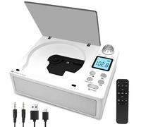 Tragbarer CD-Player mit Bluetooth 5.3 Sender & Empfänger, 4000mAh Akku, HiFi-Sound, USB/TF/AUX, LED-Display, Fernbedienung für Haus/Auto/Geschenk