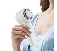 Tragbarer Handventilator,3-Stufiger USB-Wiededraufladbarer Luftkühler,1200 MAh Leiser Handgehaltener AC Ventilator - Für Sommer Urlaub Reisen Outdoor Wandern Sport Konzert Büro Arbeit