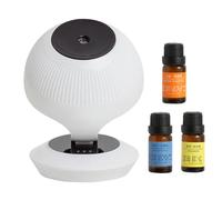 Tragbarer Mini Luftbefeuchter | Kompakte Weiße Kugelform Für Aromatherapie Im Auto & LKW Fahrzeuginnenraum | Auto Diffusor Lufterfrischer |