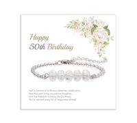 Trageuo Classy 50th Birthday Gifts for Her Happy Birthday Bracelets Presents for Woman Grandmother Best Friend Sister Aunt Daughter Jewelry Gift Ideas